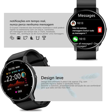 Smartwatch Esportivo BW0223 Ultra Fino IP67 Redondo