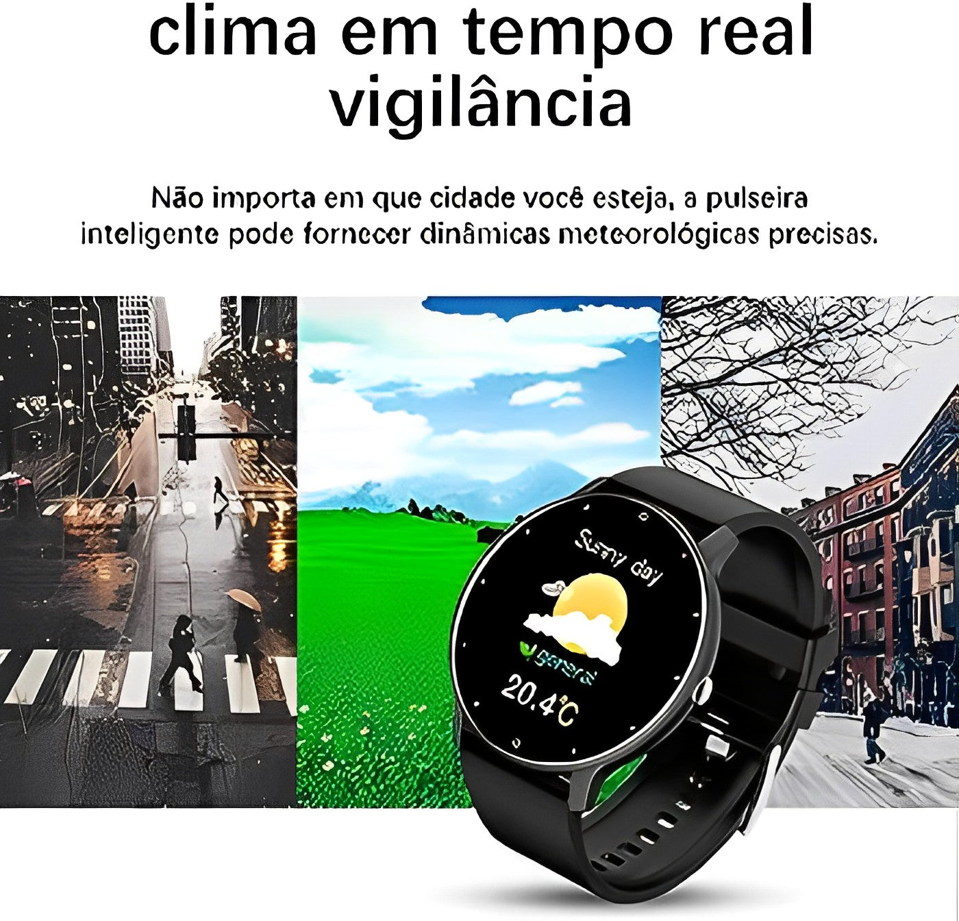Smartwatch Esportivo BW0223 Ultra Fino IP67 Redondo